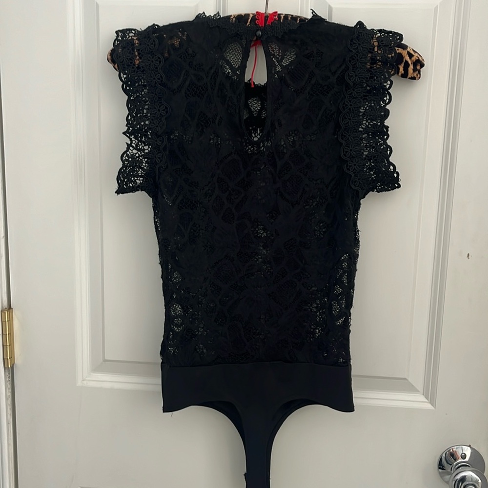 Windsor black lace bodysuit